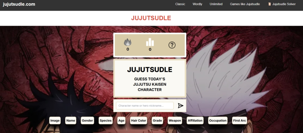 jujutsudle game